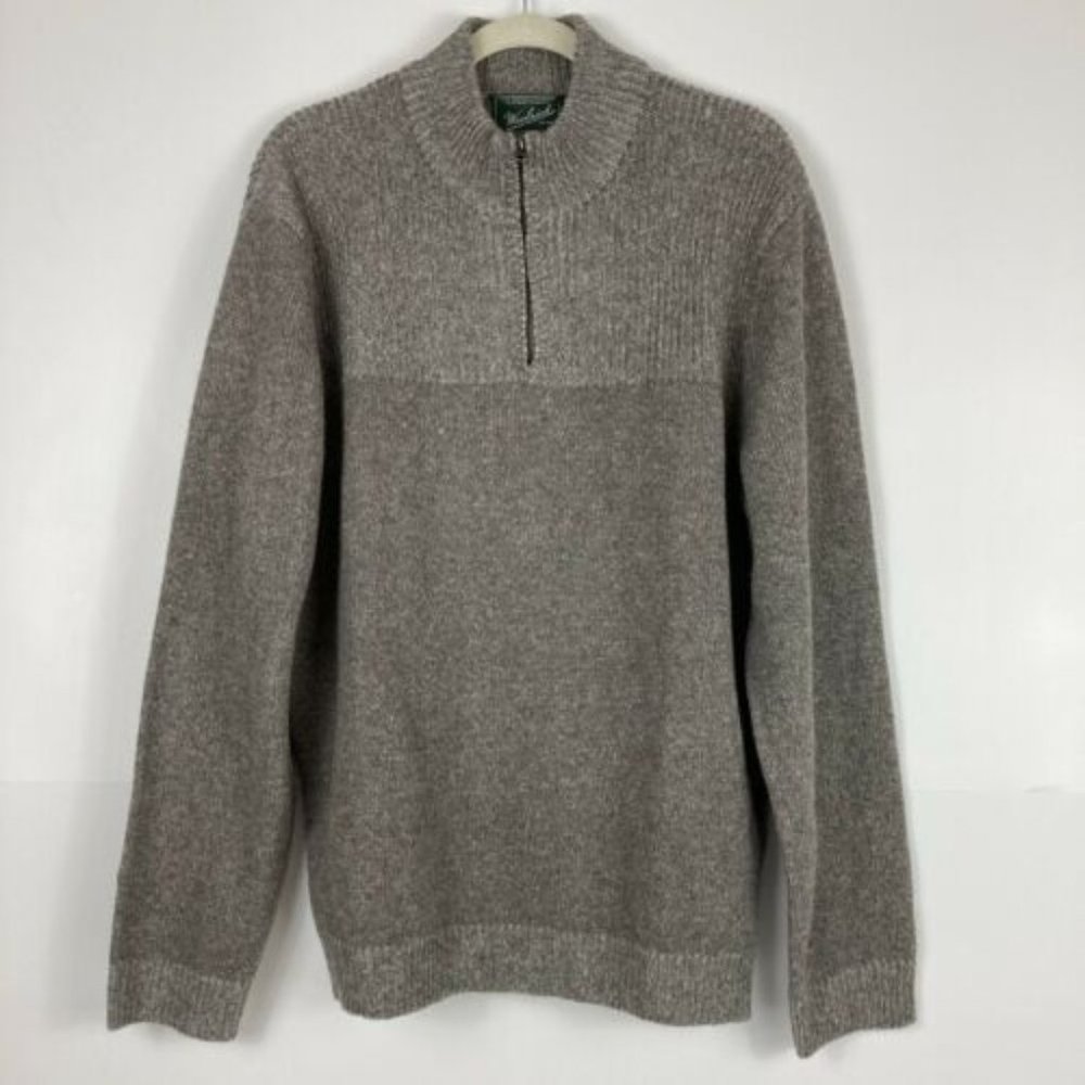 Woolrich VTG Lambs Wool Blend Shale Gray Pullover